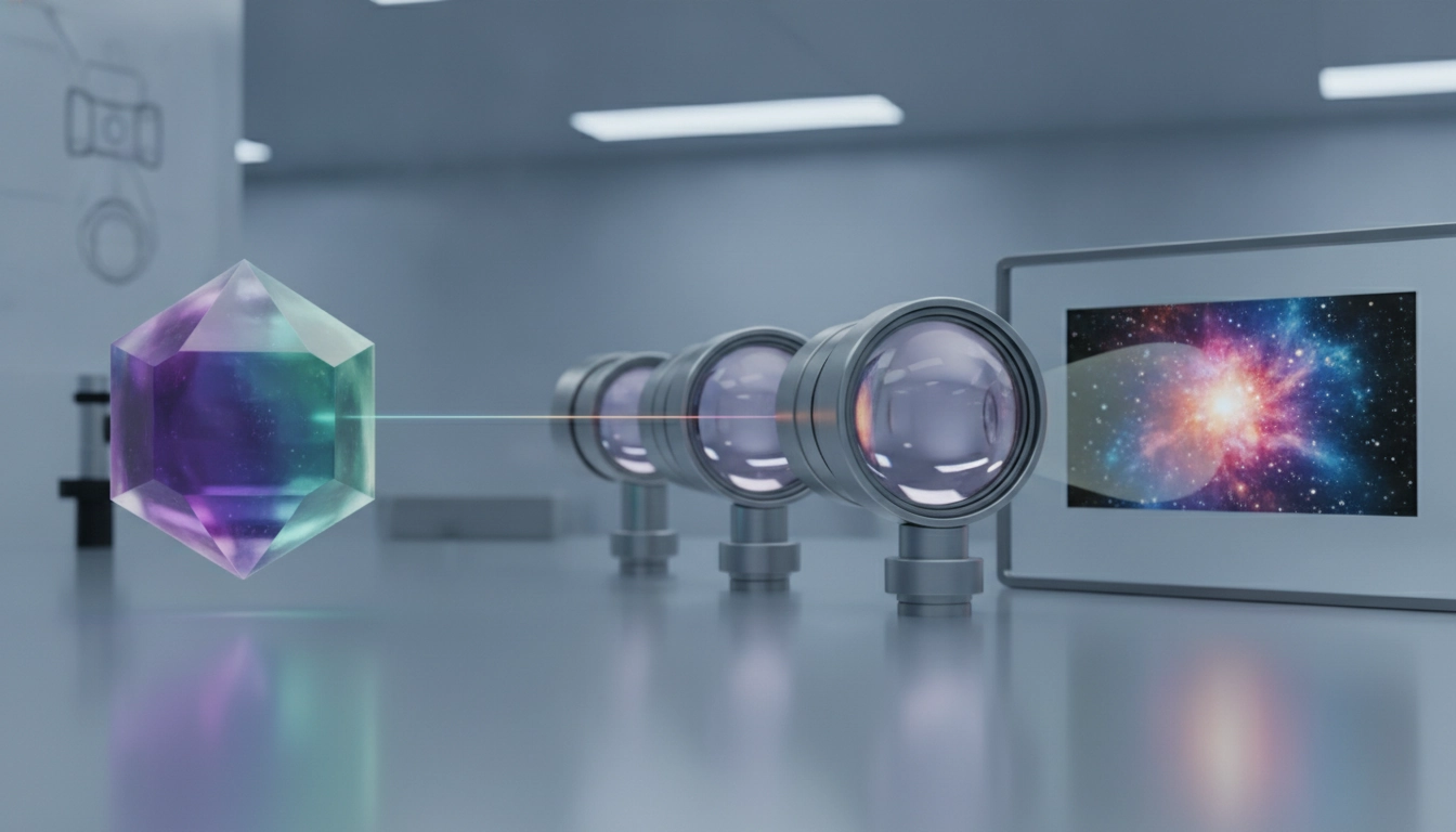 Instrument optique de haute précision utilisant des cristaux de fluorite pour une clarté maximale