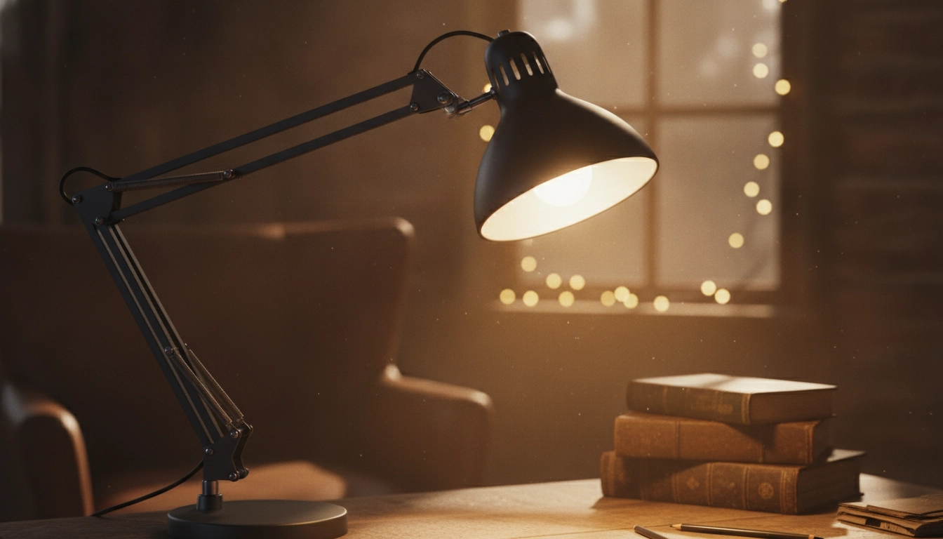 Réglage précis d'une lampe pour éviter la fatigue visuelle au travail
