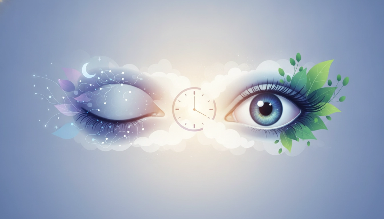 Une femme dormant paisiblement, illustrant l'impact du sommeil sur la santé oculaire et la récupération visuelle.