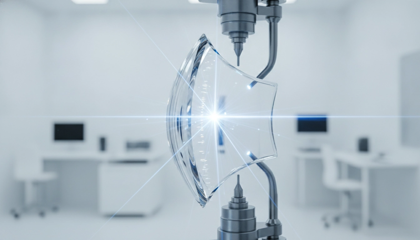 Innovation optique grossissement — fabrication d'une lentille moderne en laboratoire haute précision