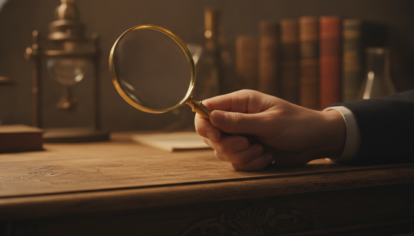 Technique correcte pour manipuler une loupe à main avec une prise ferme et détendue