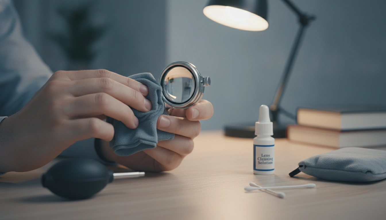 Technique correcte pour nettoyer lentille loupe avec buée sans rayer en trois étapes