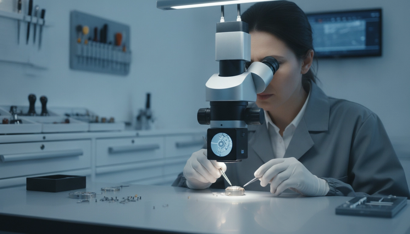 Utilisation de technologies optiques connectées pour horlogers et artisans de précision en atelier